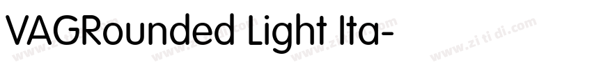VAGRounded Light Ita字体转换